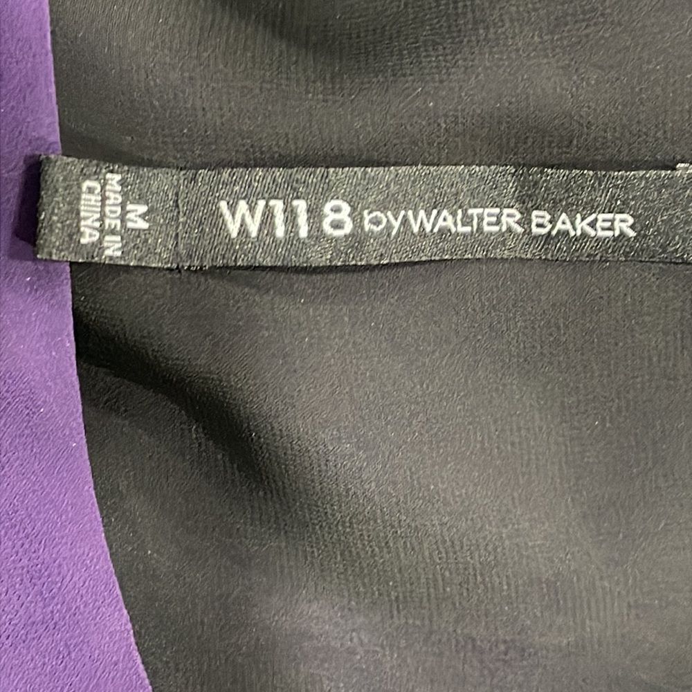 NWOT W118 Walter Baker Purple and Black Dress. Size M medium 8/10 - Picture 7 of 9